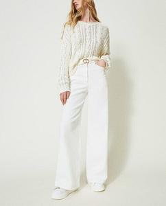 Женские широкие джинсы Twinset, белый