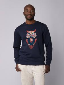 Толстовка wat? Apparel Colorful Owl, темно-синий