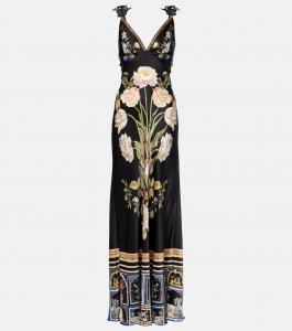 Длинное шелковое платье с цветочным принтом Ottoman Elegance Camilla, Ottoman Elegance