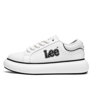 Классические и универсальные повседневные кроссовки в минималистичном стиле с низким верхом на платформе для мужчин Lee, Black