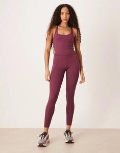 4505 Icon мягкие леггинсы для йоги с высокой талией бордового цвета