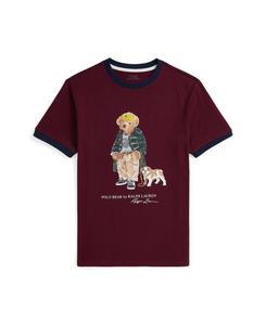 Футболка-поло с контрастной отделкой из хлопка для мальчиков (Big Boys Polo Bear Cotton Ringer T-Shirt) Polo Ralph Lauren, Wine