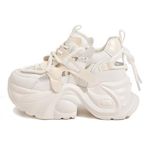 Милэн Лав Сонг амортизирующие утолщенные низкие кроссовки для женщин, бежево-золотистые