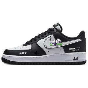 Nike Низкие износостойкие кроссовки для скейтбординга Air Force 1, унисекс, черные, белые