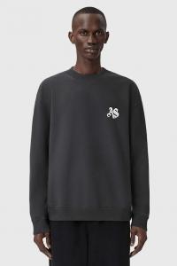 Хлопковая толстовка Allsaints, черный