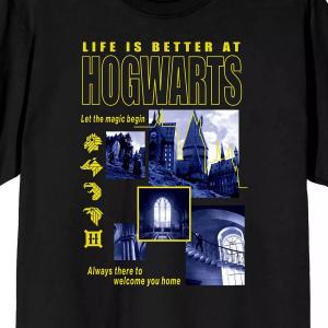 Мужская футболка с замком Хогвартс и Гарри Поттером Licensed Character