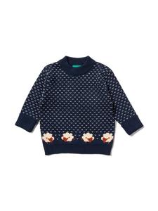 Органический трикотажный свитер темно-синего цвета Little Green Radicals