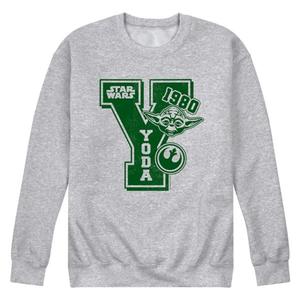 Мужской вязаный свитшот с логотипом Yoda в стиле Letterman Star Wars, серый