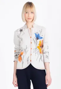 Блейзер с цветочным узором Ivko, White Coffee