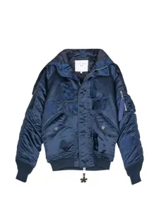 Бомбер с цветочными нашивками Cecilie Bahnsen, синий