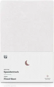 Простыня на резинке Terry 90 x 200 см - Простыня на резинке для матрасов глубиной до 25 см - Простыня на резинке махровая - Теплая простыня 90 x 200 см, цвет белый Blumtal