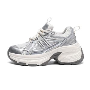 Кроссовки Whale Shoes. Износостойкие и легкие. Низкие, массивные, женские ZHR, Silver