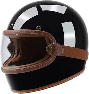 Винтажные открытые мотоциклетные шлемы для мужчин и женщин, ретро-шлем из стекловолокна с быстросъемной застежкой, одобренный DOT, мотоциклетный шлем-«реактивный» для круизеров, скутеров и квадроциклов, размер XL = 61-62 см, стиль 2 TYWCJW, Style2