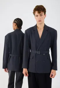 Унисекс блейзер с поясом Yourturn, Dark Grey