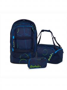 Satch Рюкзак 'Pack Schulrucksack Set 3tlg' в цвете Navy