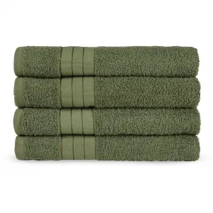 Полотенца Uni хлопок, вафельный фротте, кайма, 500 г/м², однотонные, без крепления Good Morning, зеленый