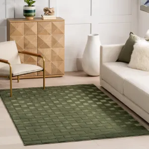 Ковер Alaiya Checkered Area Rug nuLOOM, 244x305 см, зеленый