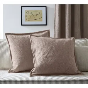 Homsy от Ana Johnson декоративные подушки Bouclea набор из 2 шт., декоративные подушки, 50 x 50 см с молнией, без наполнителя Homsy By Ana Johnson, Beige + unifarben