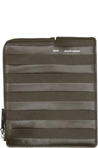 Кошелек средней длины из кожи цвета хаки AMI Paris