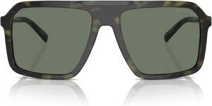 Michael Kors мужские солнцезащитные очки Mk2218u Murren Universal Fit Square, Olive Tortoise/Olive Green