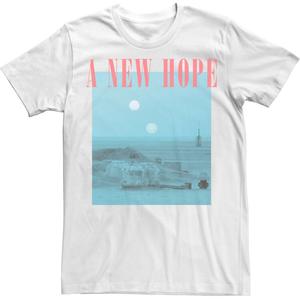 Мужская футболка с накладным плакатом «Звездные войны: Новая надежда» Licensed Character, белый