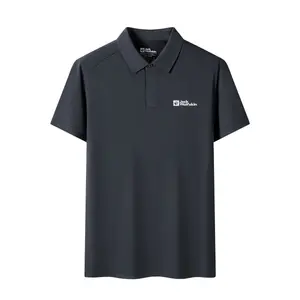 Мужские рубашки поло с воротником поло средней жесткости, другие Jack Wolfskin, черный 6000