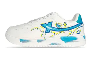 XTEP Кроссовки Air Force One с низким верхом, противоскользящие, износостойкие, унисекс, белые, синие