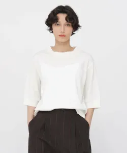 Топ из хлопкового трикотажа с перекрученными нитками