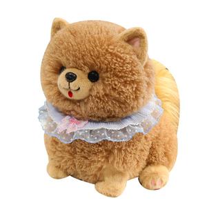 Милые плюшевые игрушки померанский шпиц высота 25cm/32cm/42cm QIANXIONG, коричневый