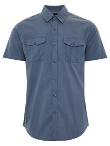 Рубашка на пуговицах классического кроя Threadbare Furore, дымно-синий