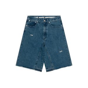 Шорты BAPE Frayed Denim Aape, синий