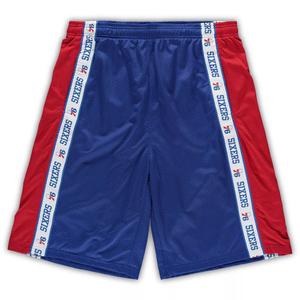 Мужские брендовые шорты из сетчатой ткани Royal/Red Philadelphia 76ers Big & Tall Tape Fanatics