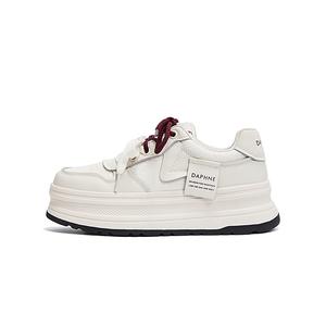 Женские нескользящие износостойкие низкие кроссовки для скейтбординга DAPHNE, Beige Red