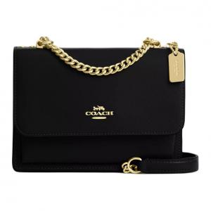 COACH Кожаная сумка через плечо мини женская черная