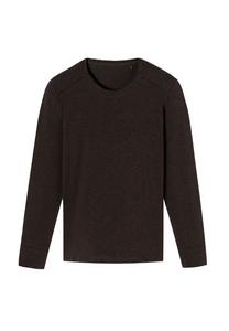 Майка комфортного кроя, с длинным рукавом, мужская SCHIESSER, цвет 302 Braun-mel.