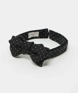 Галстук-бабочка с жаккардовым узором в мелкую точку United Arrows, цвет Black