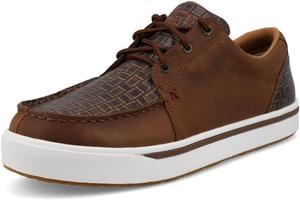 Мужские повседневные ковбойские кроссовки Twisted X в стиле Hooey Loper, светло-серые, темный шоколад