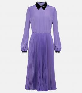 Платье миди из крепа с пайетками Prada, Iris