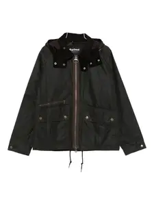 Куртка с капюшоном и клапанами на карманах Barbour, зеленый