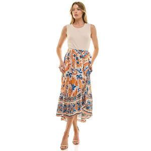 Женское крестьянское платье с принтом Figueroa & Flower, голубой