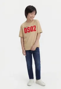 Свободная футболка унисекс с принтом Dsquared2, Beige