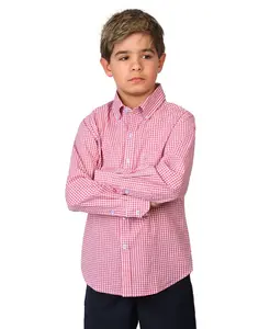 Рубашка с длинным рукавом Big Boys Signature Gingham Tailorbyrd, красный