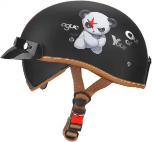 Ретро мотоциклетный шлем, полушлем для мотоцикла с солнцезащитными очками, шлем-джет, шлем для скутера, открытый шлем для мужчин и женщин, полушлем, одобренный DOTECE HaiBing, 4