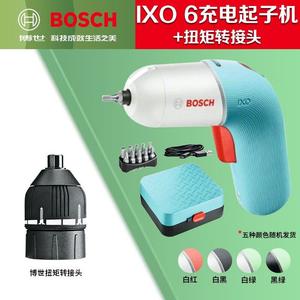 Отвертка электрическая Bosch IX06 + насадки, голубой