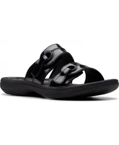 Кроссовки Cloudsteppers Breeze Maye Slip-On Flat Sandals Clarks, черный