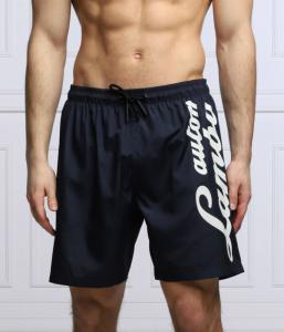 Пляжные шорты мужские Automobili Lamborghini с надписью, синий