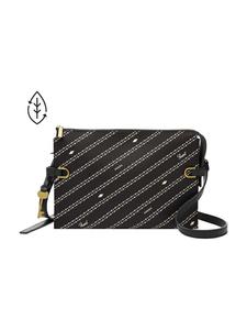 Женская сумка через плечо Fossil, черная искусственная кожа, отделение для смартфона, ZB1698104