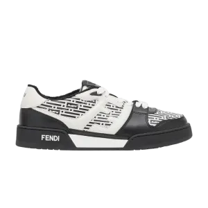 Кроссовки Fendi Match White Black Motif, черный