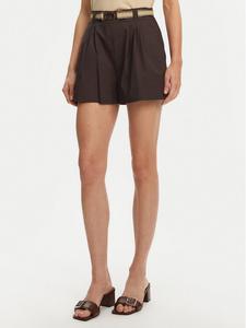 Шорты свободного кроя из ткани 251TT2106 Twinset, коричневый