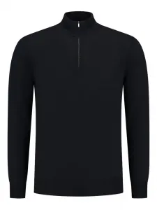 Свитер на молнии до половины Zanone, черный